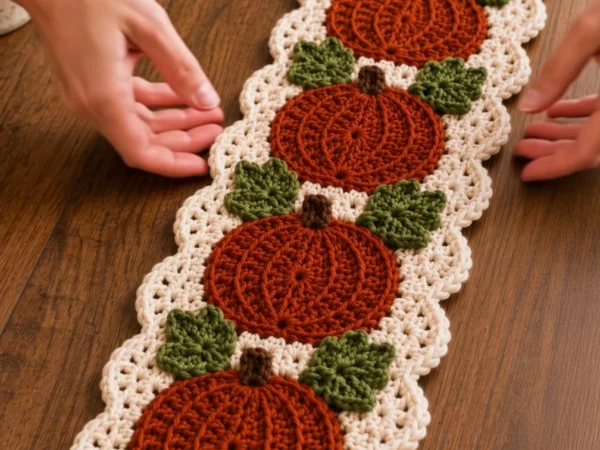 Crochet Pumpkin Table Runner Pattern
