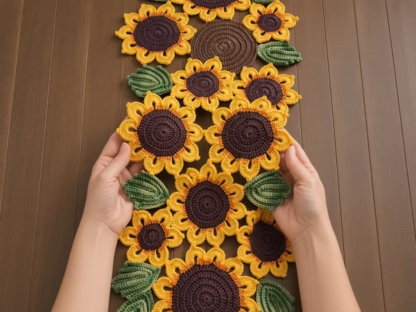 Sunflower Table Runner Crochet Pattern