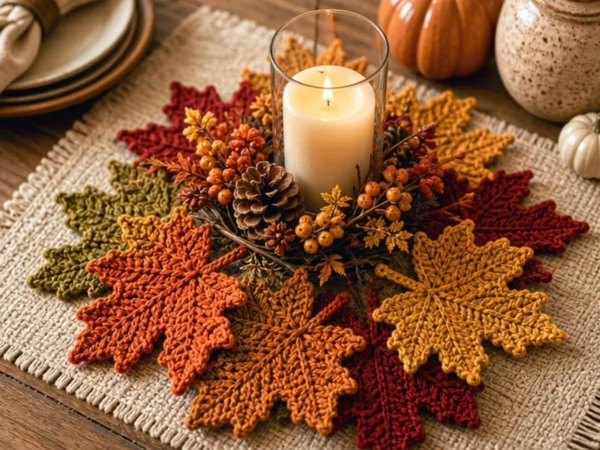 Fall Maple Leaf Accents Crochet Pattern
